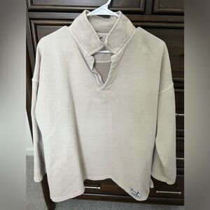 Sloppy Joe Size 1 Womens The Collar 02 Stone Rugby Sweatshirt Oversized